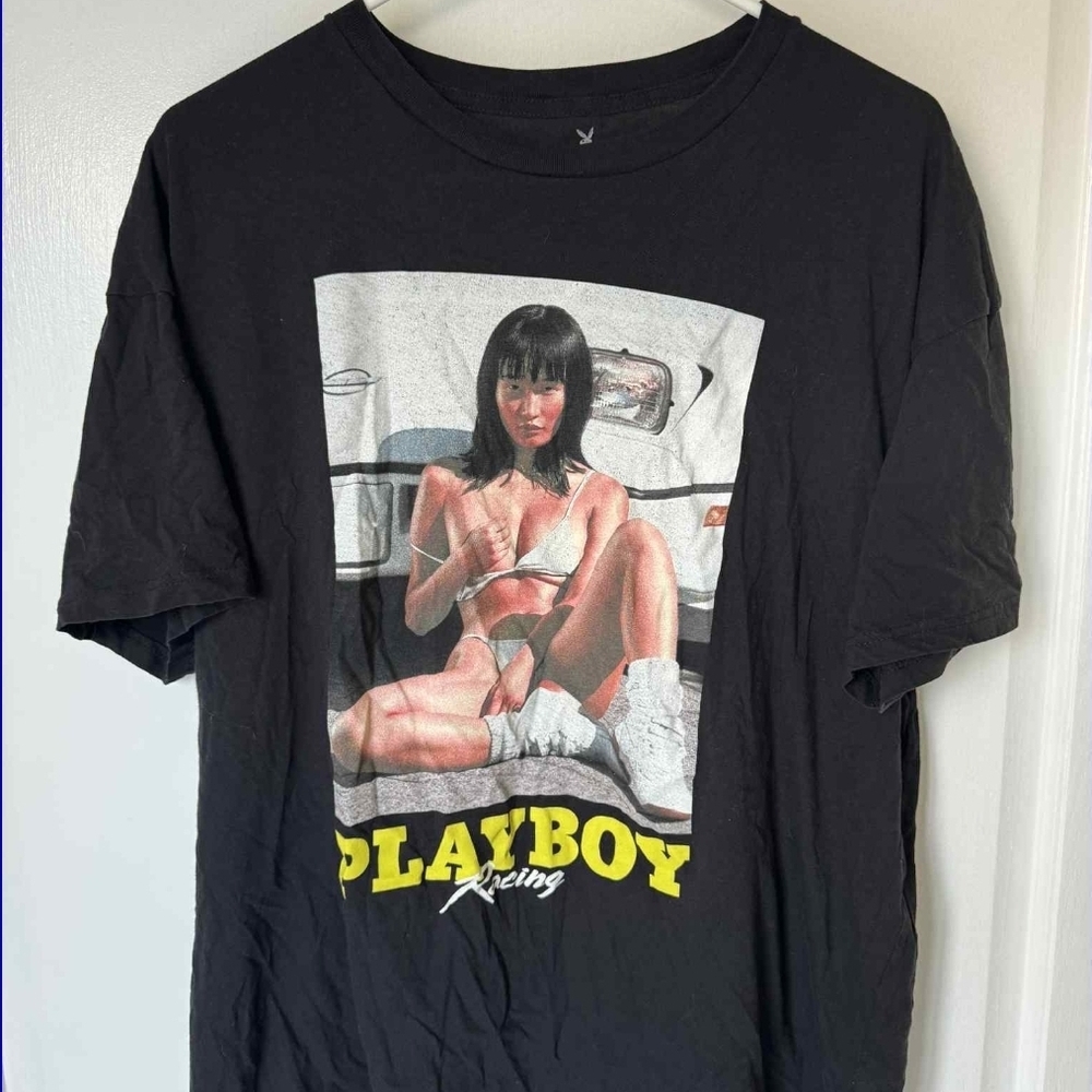 Playboy Black Cotton Tee